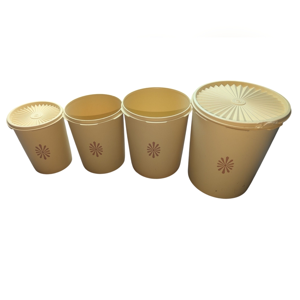 🛍️Set of 4 Yellow  Storage Containers